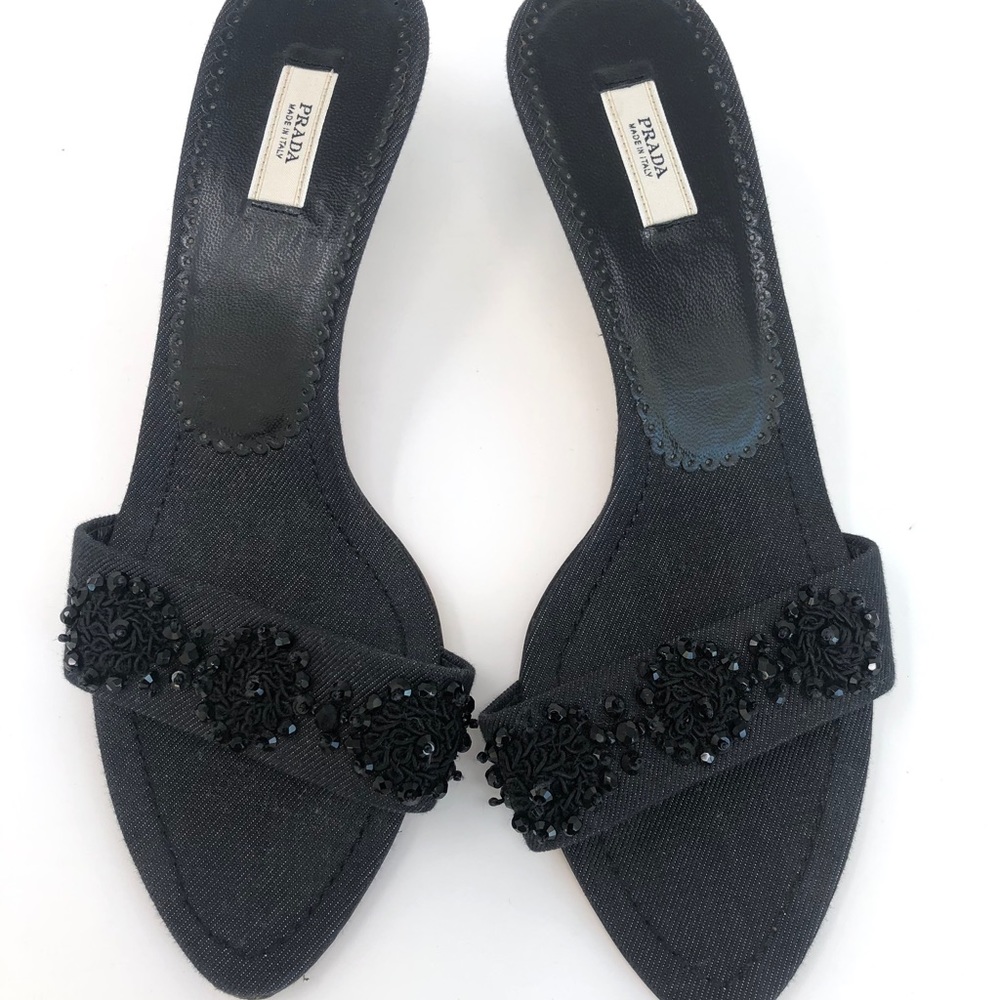 Black Prada Kitten Heels